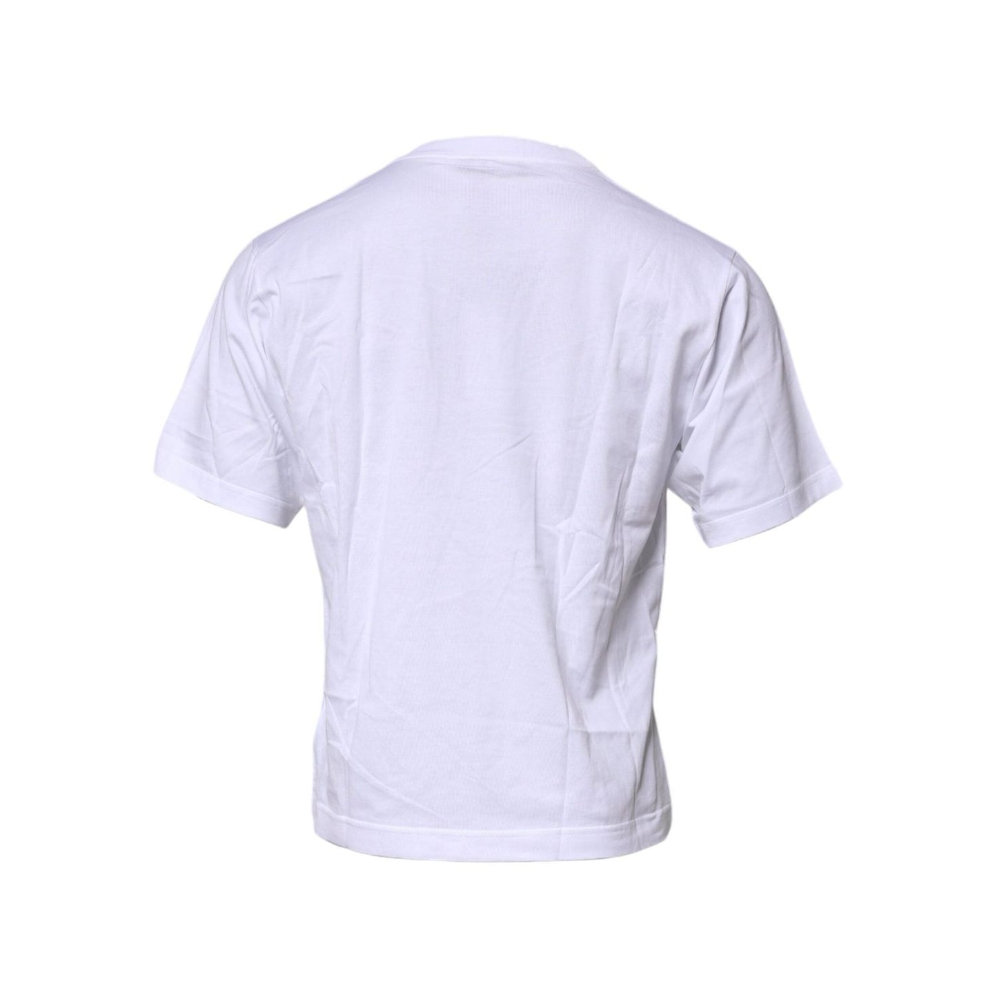 Dolce & Gabbana White Logo Crew Neck Short Sleeves T-shirt TSH91150-58