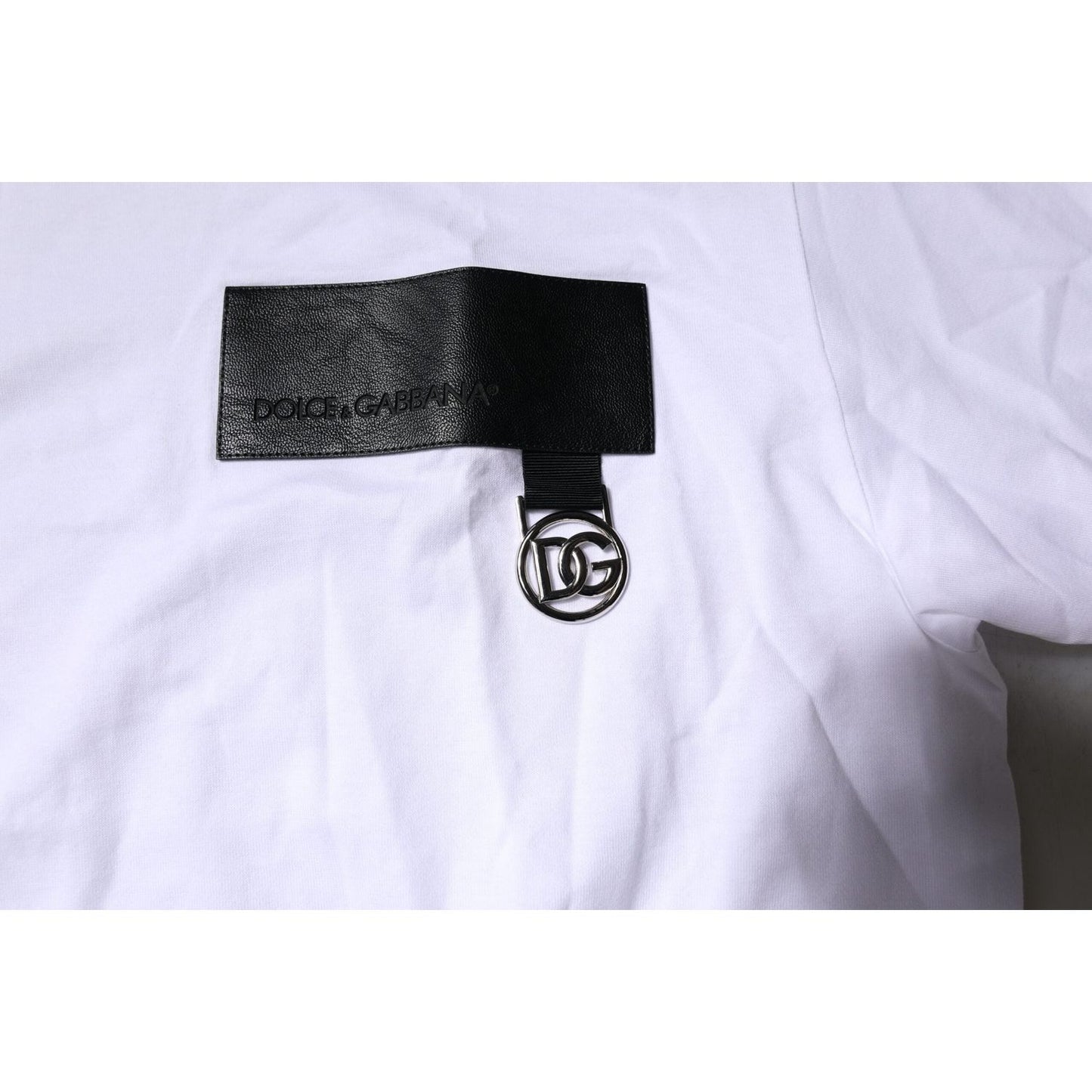 Dolce & Gabbana White Logo Crew Neck Short Sleeves T-shirt TSH91150-58