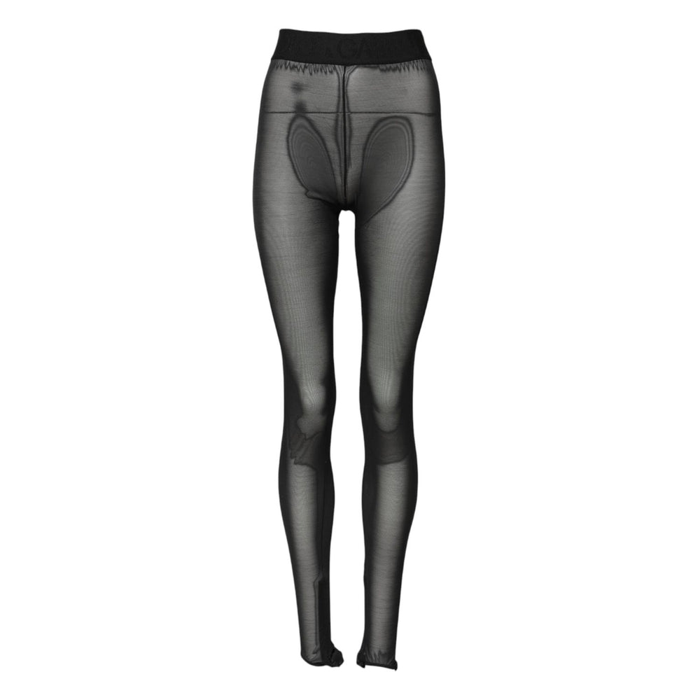 Dolce & Gabbana Black Nylon Leggings Stretch Pants PAN76551-38