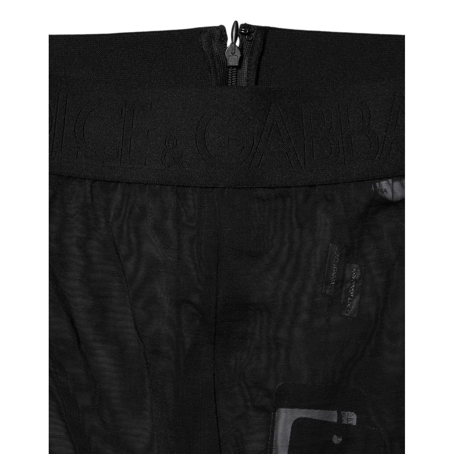Dolce & Gabbana Black Nylon Leggings Stretch Pants PAN76551-38