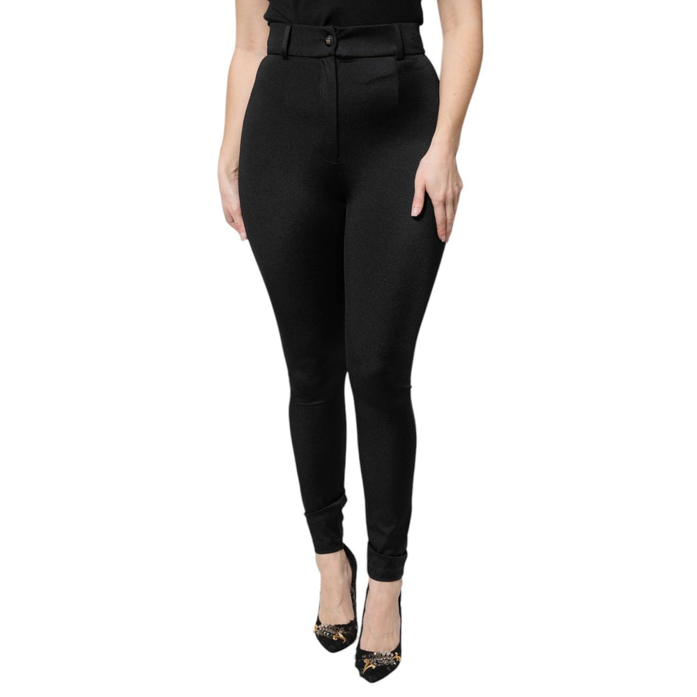 Dolce & Gabbana Black Nylon Leggings Stretch Pants PAN76751-48