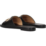 Off-White Black Leather Slippers Sandals OF-8547326165257-EU36/US6