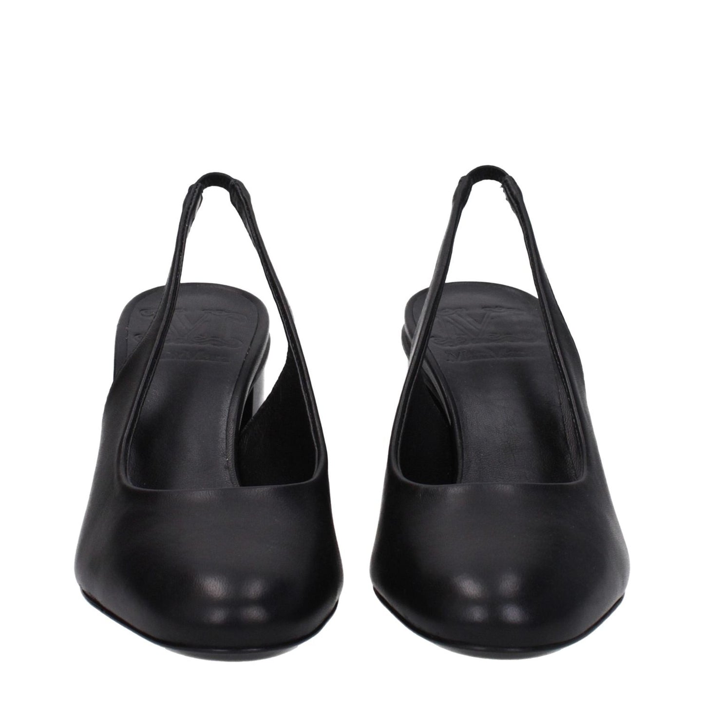 Max Mara Black Leather High Heel Pumps
