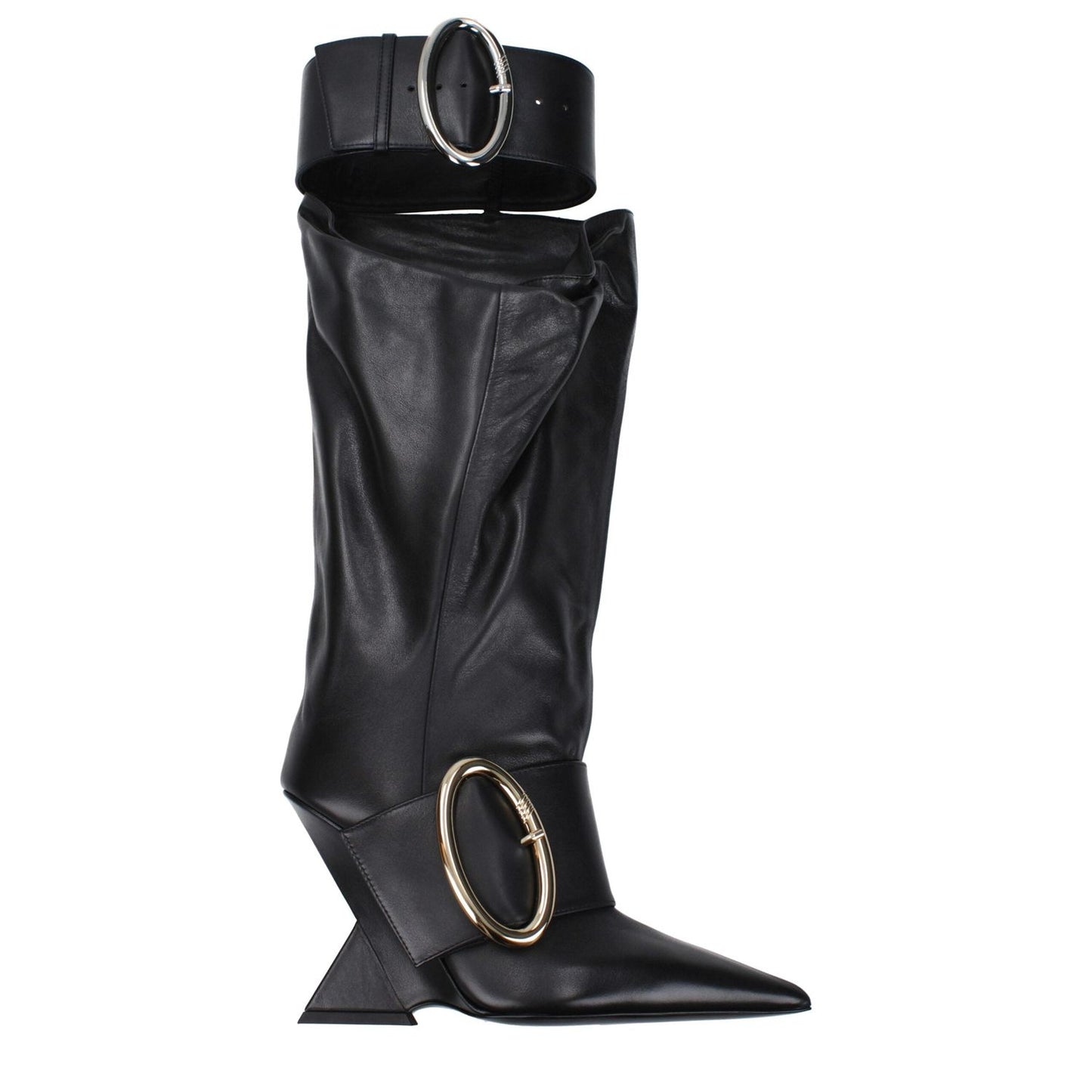 The Attico Black Leather Boots TH-10031455535369-EU36/US6