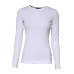 Dolce & Gabbana White Cotton Knit Round Neck Long Sleeves T-shirt TSH90726-2