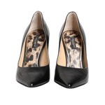 Dolce & Gabbana Black Calf Leather Stiletto Heels Pumps Shoes LA12788-37.5