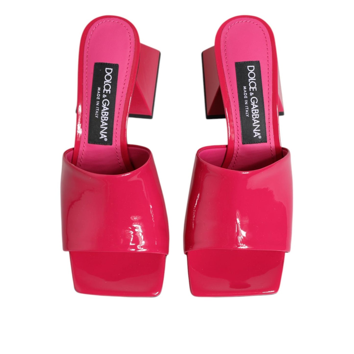 Dolce & Gabbana Pink Open Toe Block Heel Mules Sandals Shoes LA12801-36