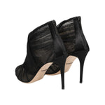 Dolce & Gabbana Black Mesh Stiletto Heels Ankle Boots Shoes LA12854-38