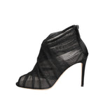 Dolce & Gabbana Black Mesh Stiletto Heels Ankle Boots Shoes LA12854-38