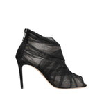 Dolce & Gabbana Black Mesh Stiletto Heels Ankle Boots Shoes LA12854-38