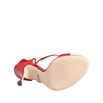 Dolce & Gabbana Red Satin Crystals Keira Sandals Heels Shoes LA12905-37.5