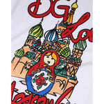Dolce & Gabbana White DG Loves Moscow Cotton Crew Neck T-shirt TSH90698-36