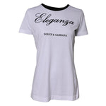 Dolce & Gabbana White Eleganza Cotton Crew Neck Tee T-shirt TSH90743-46