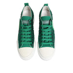 Dolce & Gabbana Green Portofino Crystal DG Logo Sneakers Shoes LA12772-41