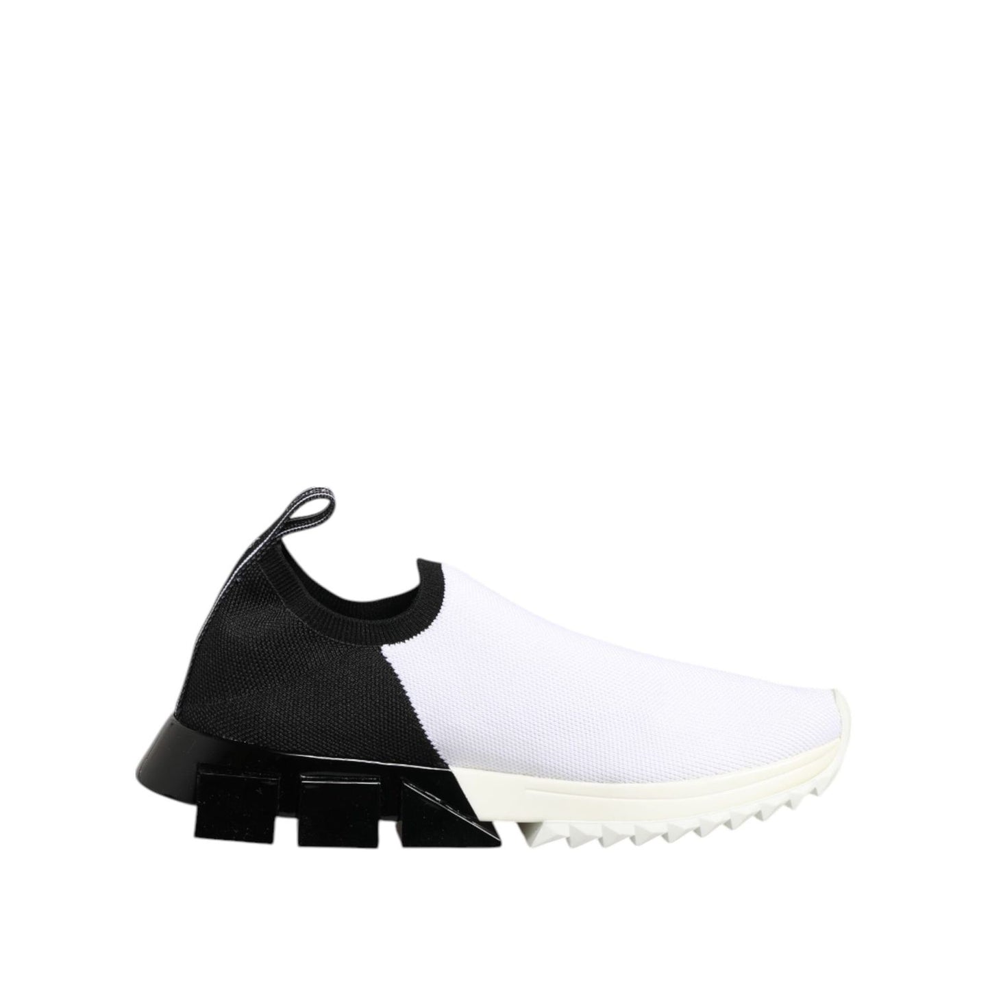 Dolce & Gabbana White Black Low Top Sorrento Sneakers Shoes LA12814-35