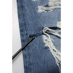 Dolce & Gabbana Blue Tattered High Waist Women Denim Jeans PAN76669-44