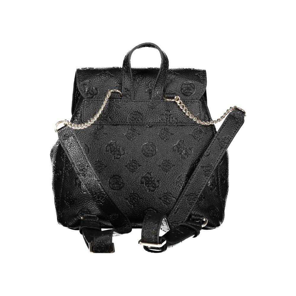 Guess Jeans Black Polyethylene Backpack GU-32215