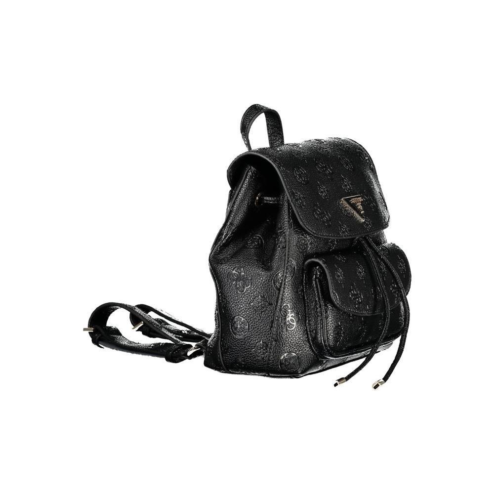Guess Jeans Black Polyethylene Backpack GU-32215