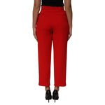 Dolce & Gabbana Red HighWaist Straight Women Trouser Pants PAN76688-48