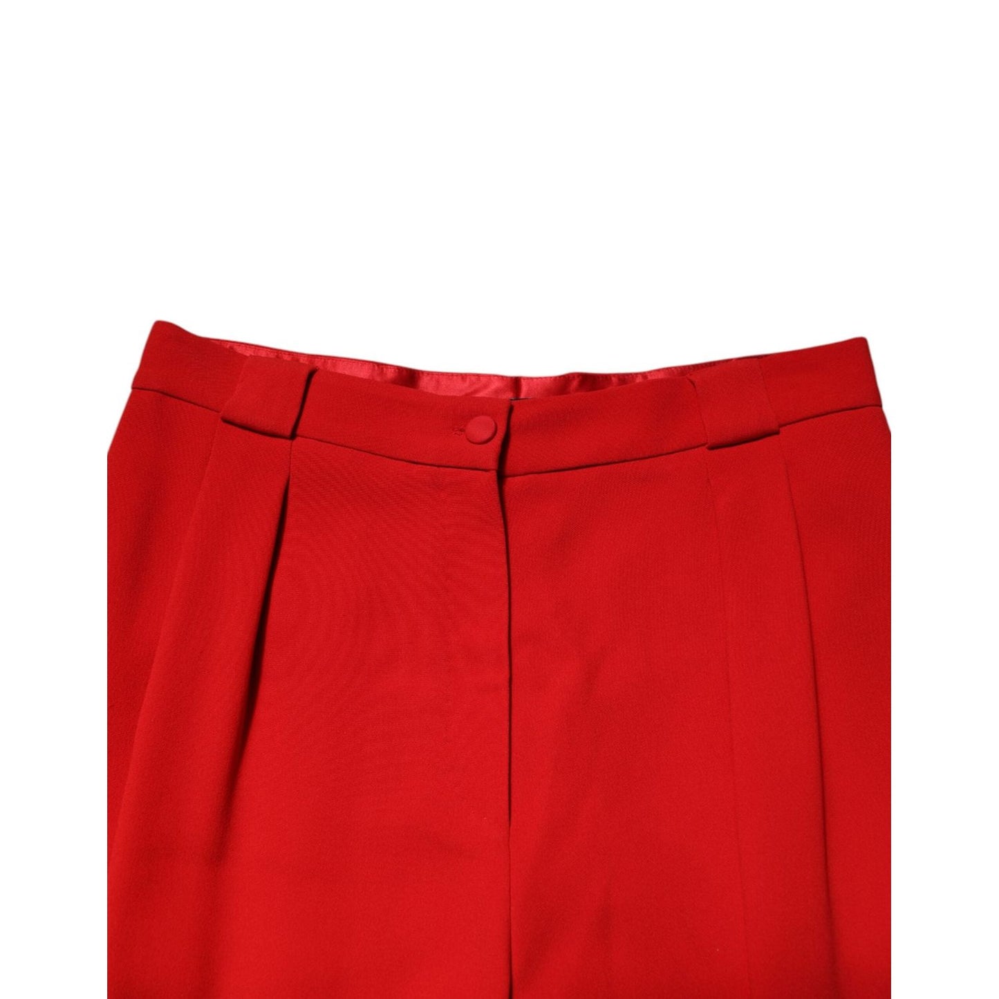 Dolce & Gabbana Red HighWaist Straight Women Trouser Pants PAN76688-48
