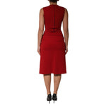 Dolce & Gabbana Red Viscose Stretch Slit Sheath Midi Dress DR81502-38