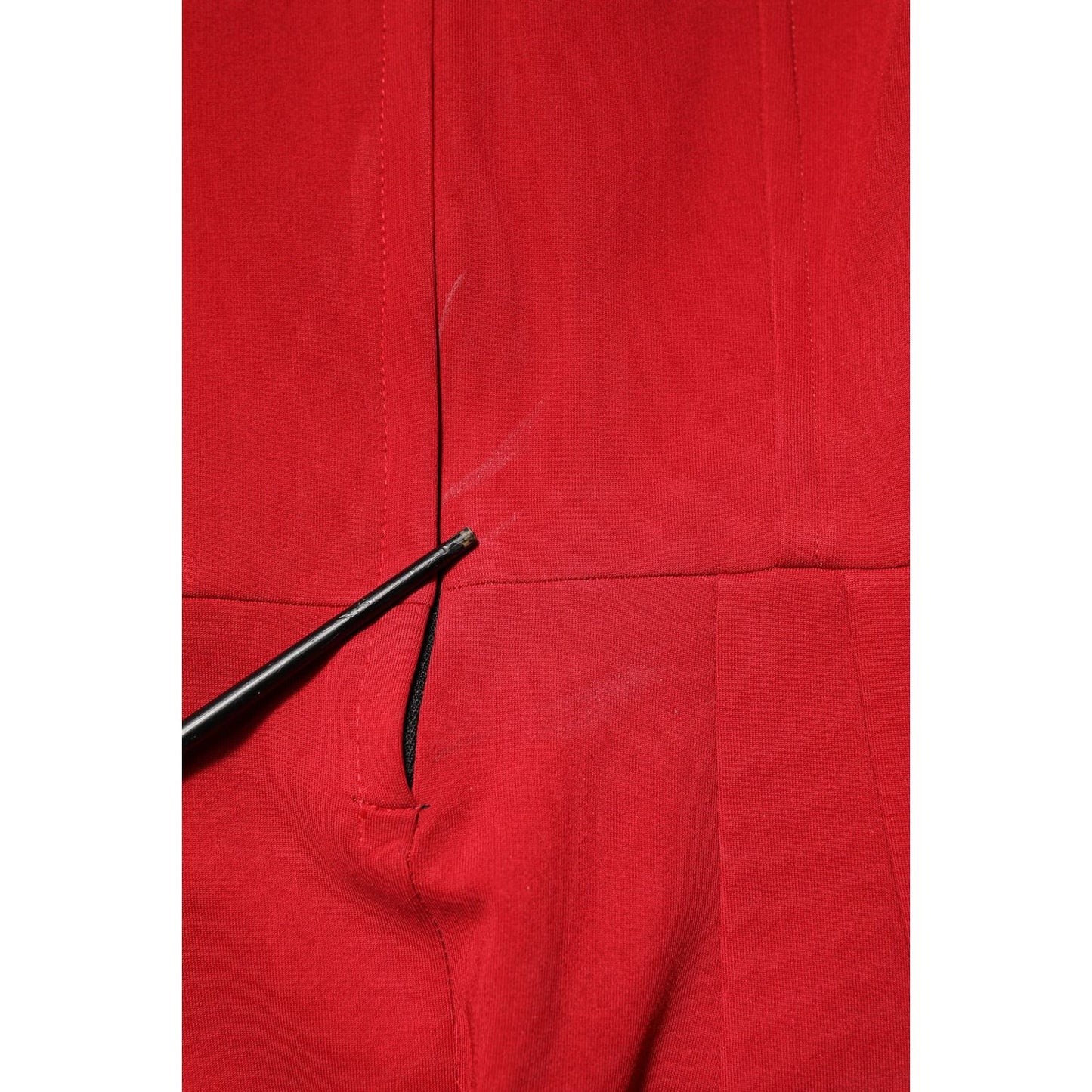 Dolce & Gabbana Red Viscose Stretch Slit Sheath Midi Dress DR81502-38