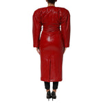 Dolce & Gabbana Red Wool Single Breasted Trench Coat Jacket JKT41570-38