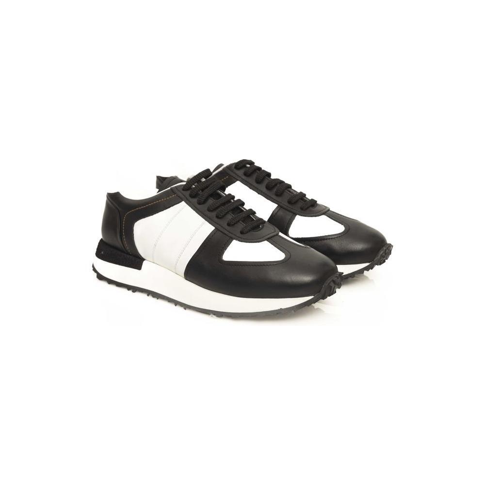 Cerruti 1881 Black Calfskin Men Sneaker CE-24437-EU41/US8
