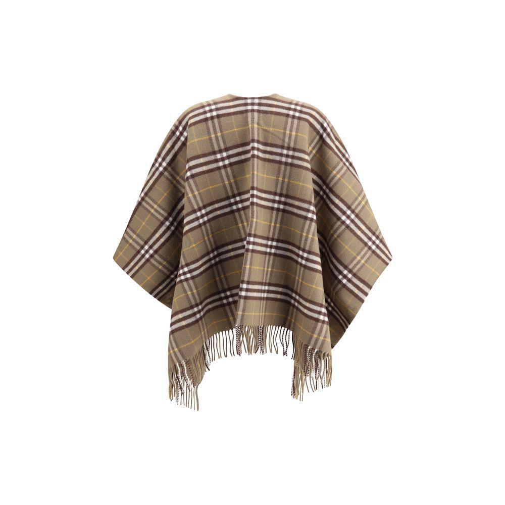 Burberry Wool and cashmere Check Cape BU-8112996C3264-ONE SIZE