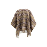 Burberry Wool and cashmere Check Cape BU-8112996C3264-ONE SIZE
