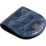 Dolce & Gabbana Blue Exotic Skin Coin Condom Case Holder Pocket Wallet SMY10706