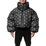Dolce & Gabbana Black DG Monogram Full Zip Puffer Men Jacket JKT41544-50