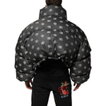 Dolce & Gabbana Black DG Monogram Full Zip Puffer Men Jacket JKT41544-50