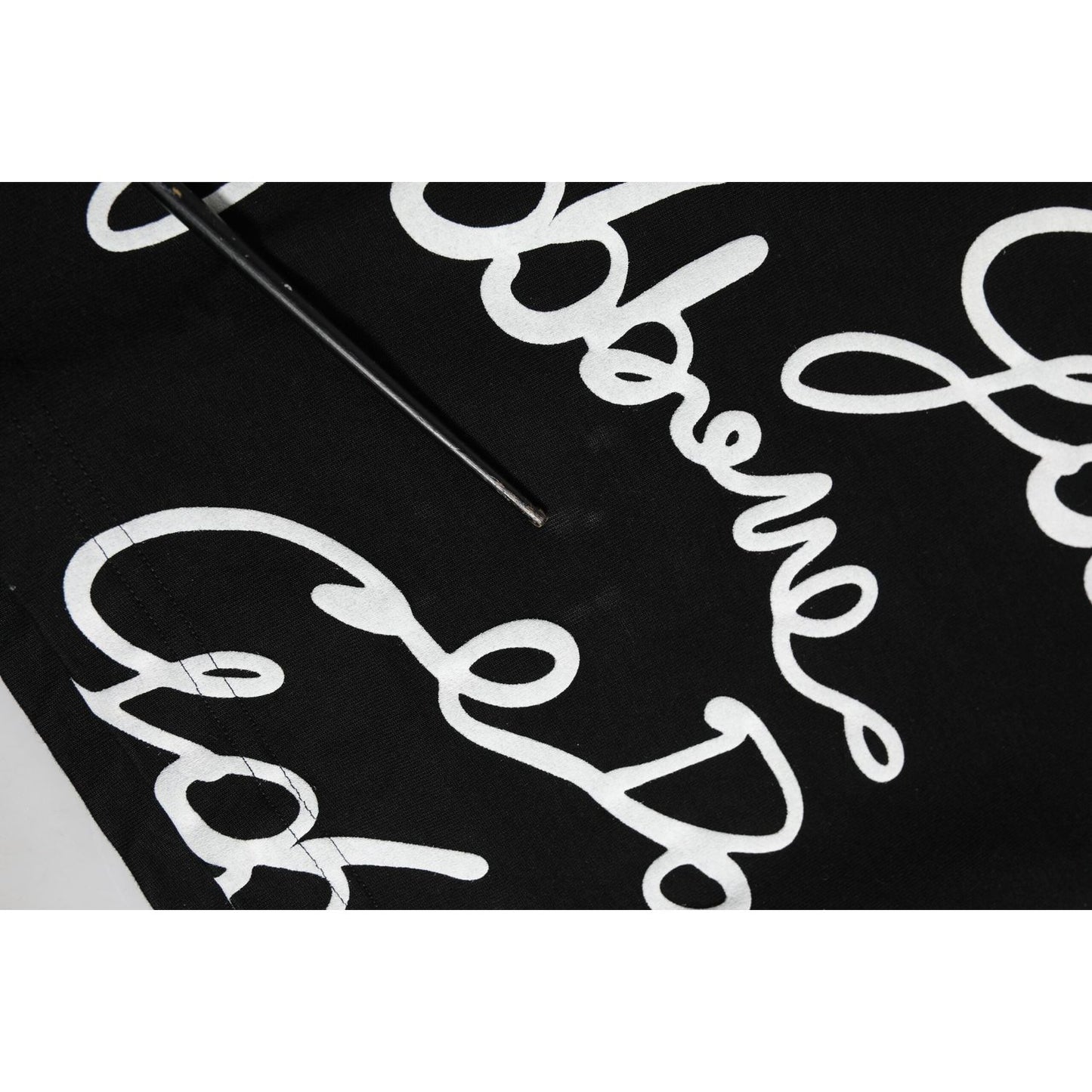 Dolce & Gabbana Black Logo Print Cotton Crew Neck T-shirt TSH90847-44