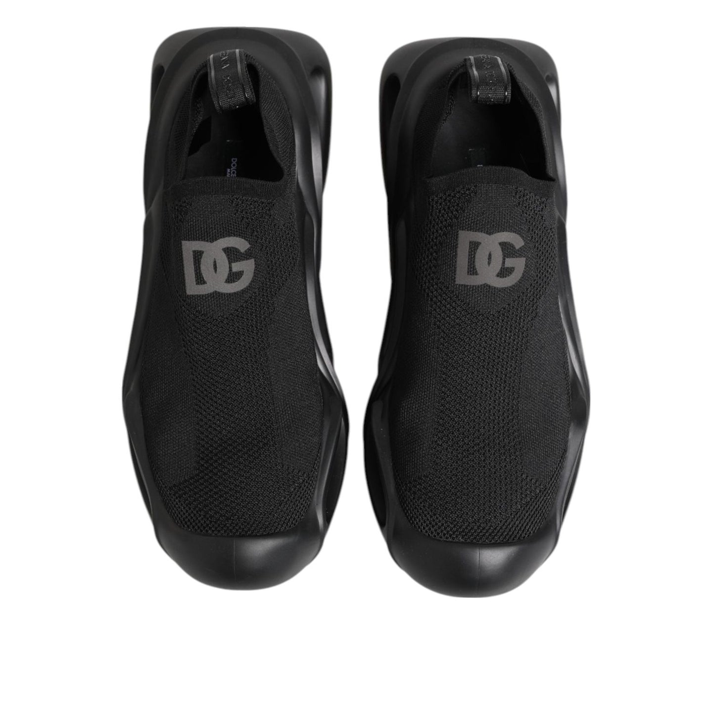 Dolce & Gabbana Black Slip On Wave Low Top Men Sneaker Shoes MV7329-43