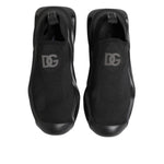 Dolce & Gabbana Black Slip On Wave Low Top Men Sneaker Shoes MV7329-43