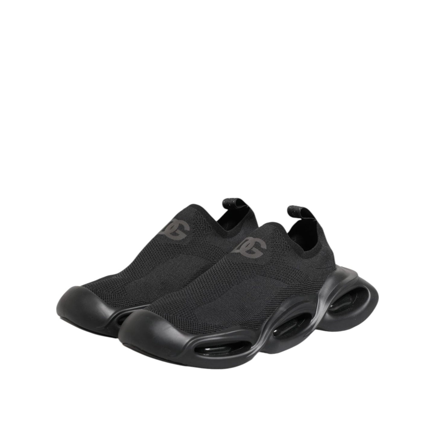 Dolce & Gabbana Black Slip On Wave Low Top Men Sneaker Shoes MV7329-43