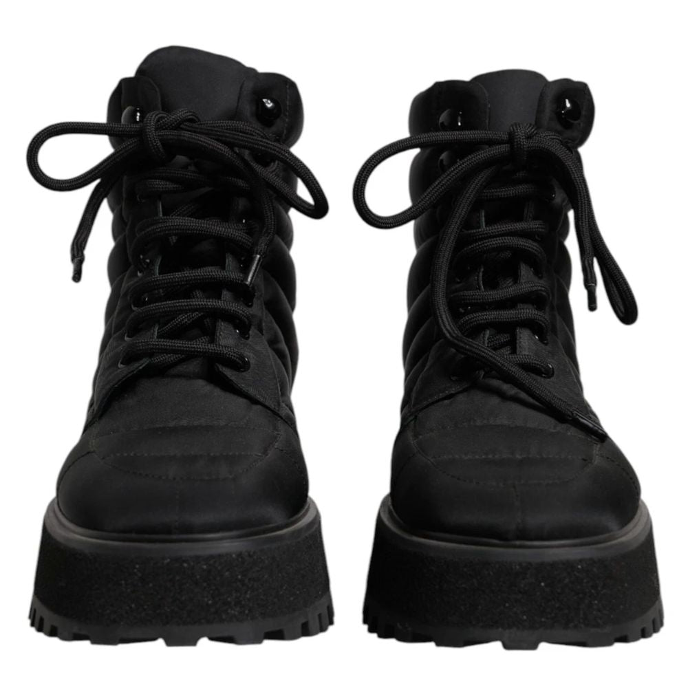 Dolce & Gabbana Black Nylon Boot DO-15941-EU44/US11