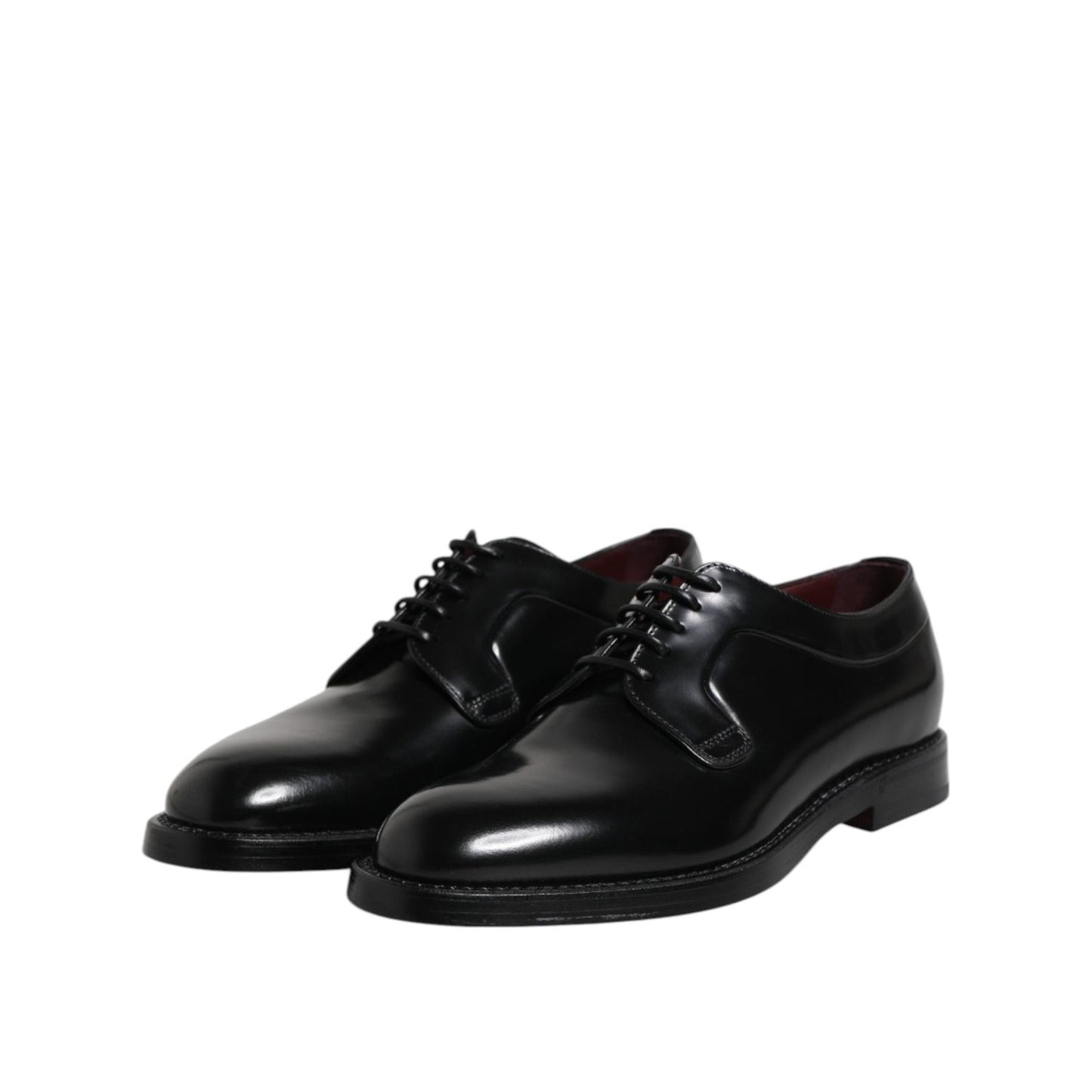 Dolce & Gabbana Black Calf Leather Lace Up Dress Shoes MV7933-46