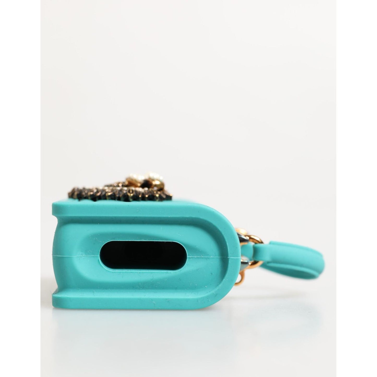 Dolce & Gabbana Turquoise Silicone Devotion Heart Cover Bag Airpods Case SMY11137