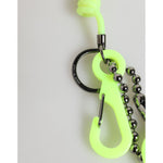 Dolce & Gabbana Green Springy Key Holder DG Logo Men's Keychain Keyring