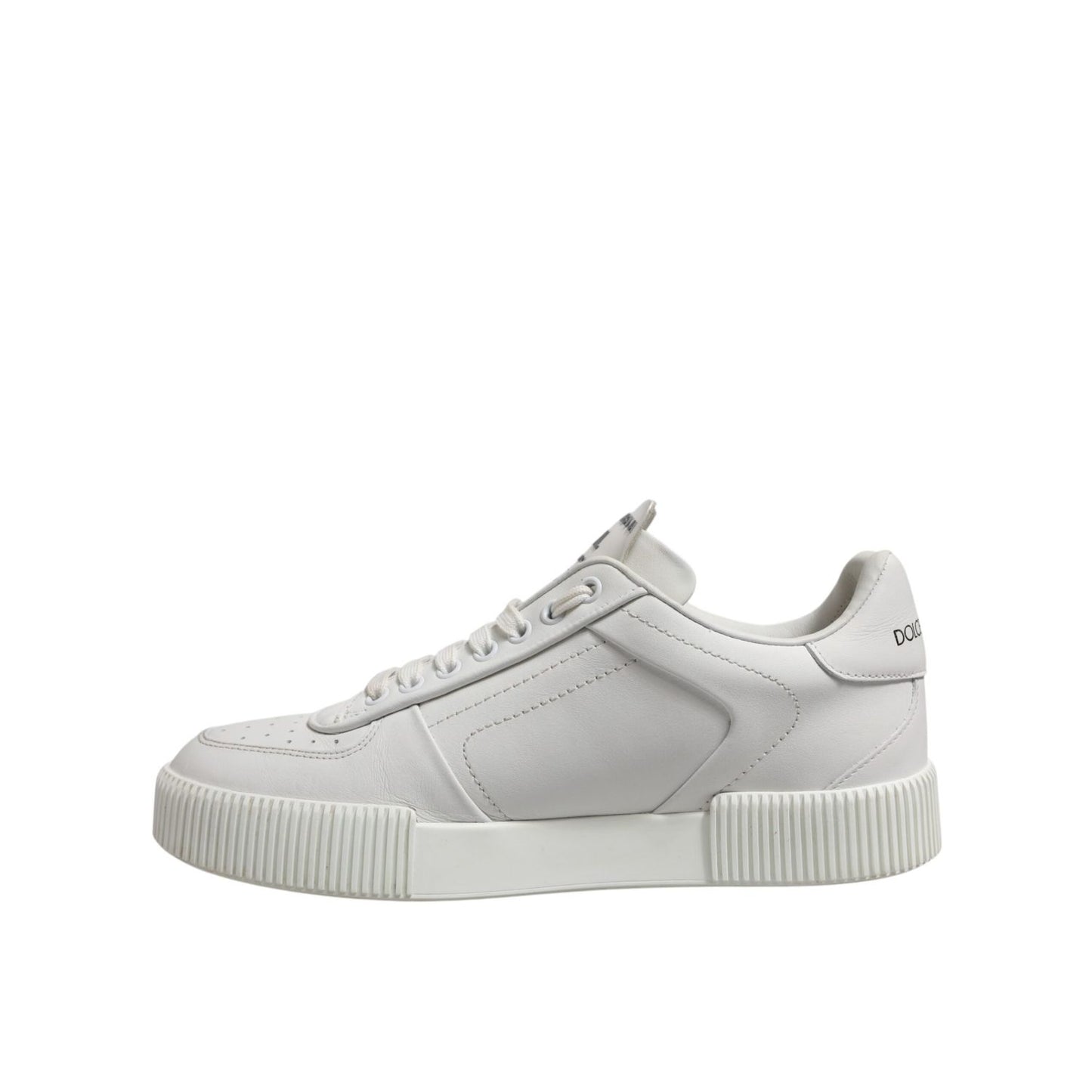 Dolce & Gabbana White Miami Leather Low Top Sneakers Shoes MV7876-39