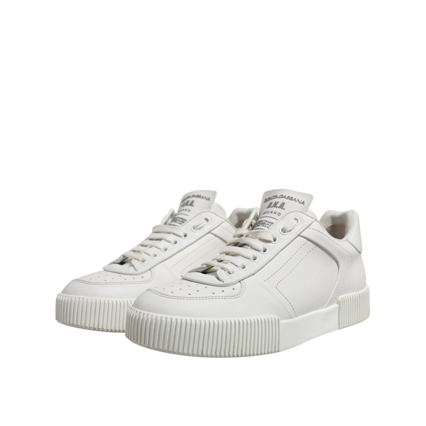 Dolce & Gabbana White Miami Leather Low Top Sneakers Shoes MV7876-39