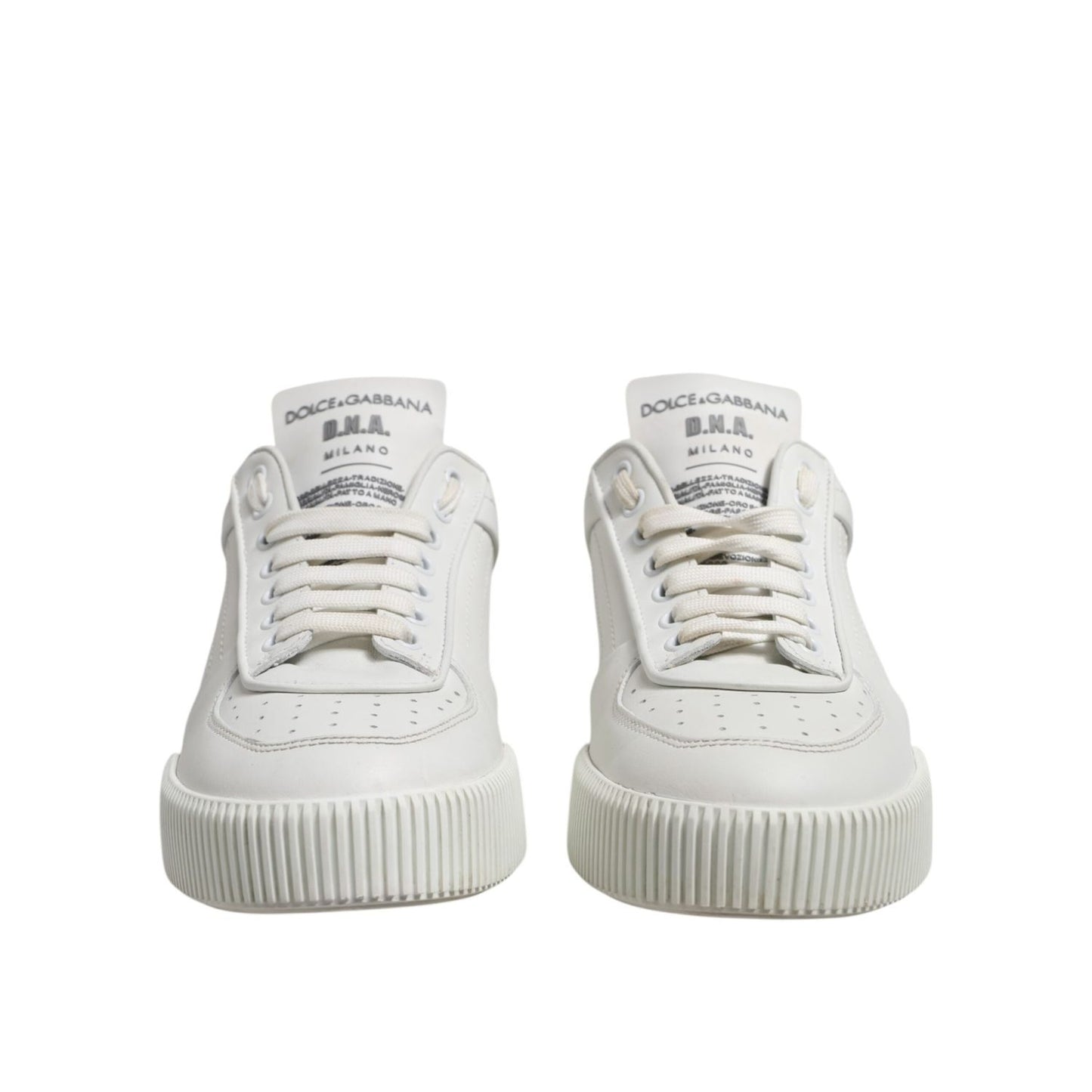 Dolce & Gabbana White Miami Leather Low Top Sneakers Shoes MV7876-39