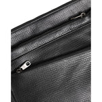 Dolce & Gabbana Black Palmellato Leather Logo Plaque Shoulder Borse Bag BAG4417