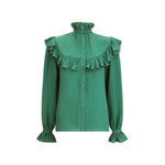 Saint Laurent Silk Blouse with ruffles SA-831783Y143U3120-IT40 | M