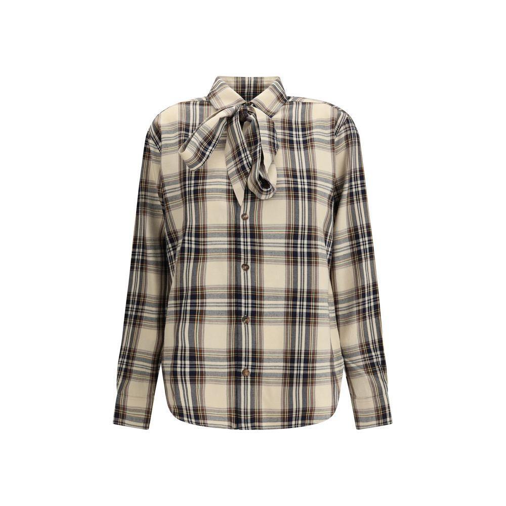 Saint Laurent Tartan lavallière Shirt SA-838890Y31VA7300-S