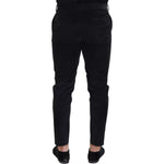 Dolce & Gabbana Black Stretch Cotton Slim Trousers Chino Pants PAN74257-50