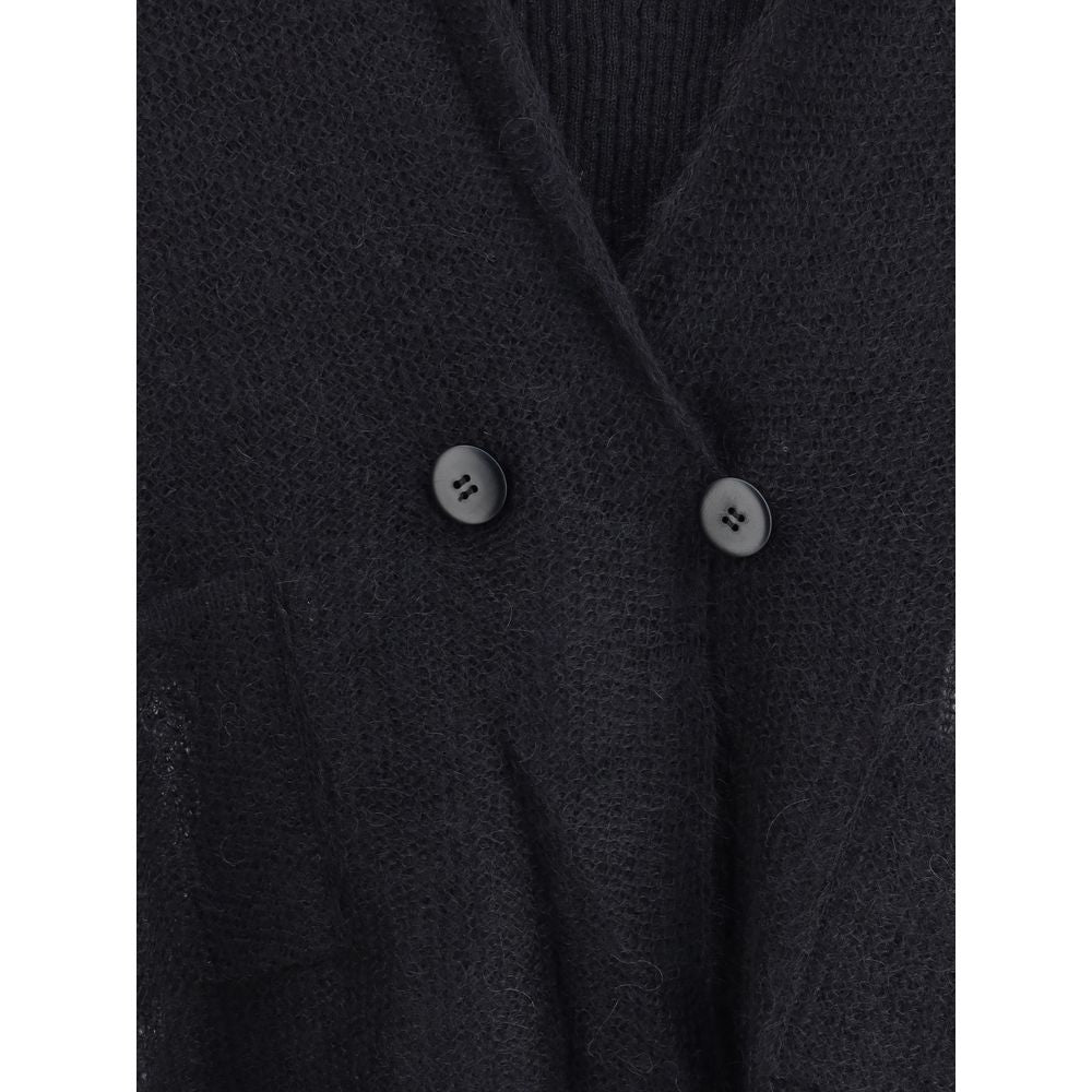 Giorgio Armani Double-breasted cardigan and top in a wool and mohair blend Twin-set GI-GW002229UC001-IT44 | L