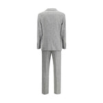 Brunello Cucinelli Wool and cashmere buttoned grisaille Suit BR-MV418LDBH2C251-IT50 | L